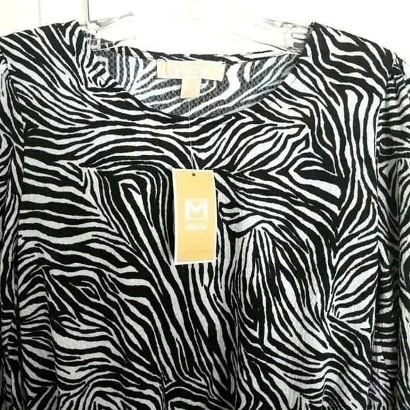 Michael Kors Zebra Print Long Sleeved Top - Picture 4 of 4